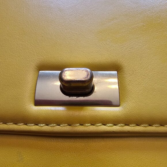 J.Crew Yellow Leather Shoulder Bag – Fall 2013 Collection, Gold Turn-Lock - Picture 8 of 8